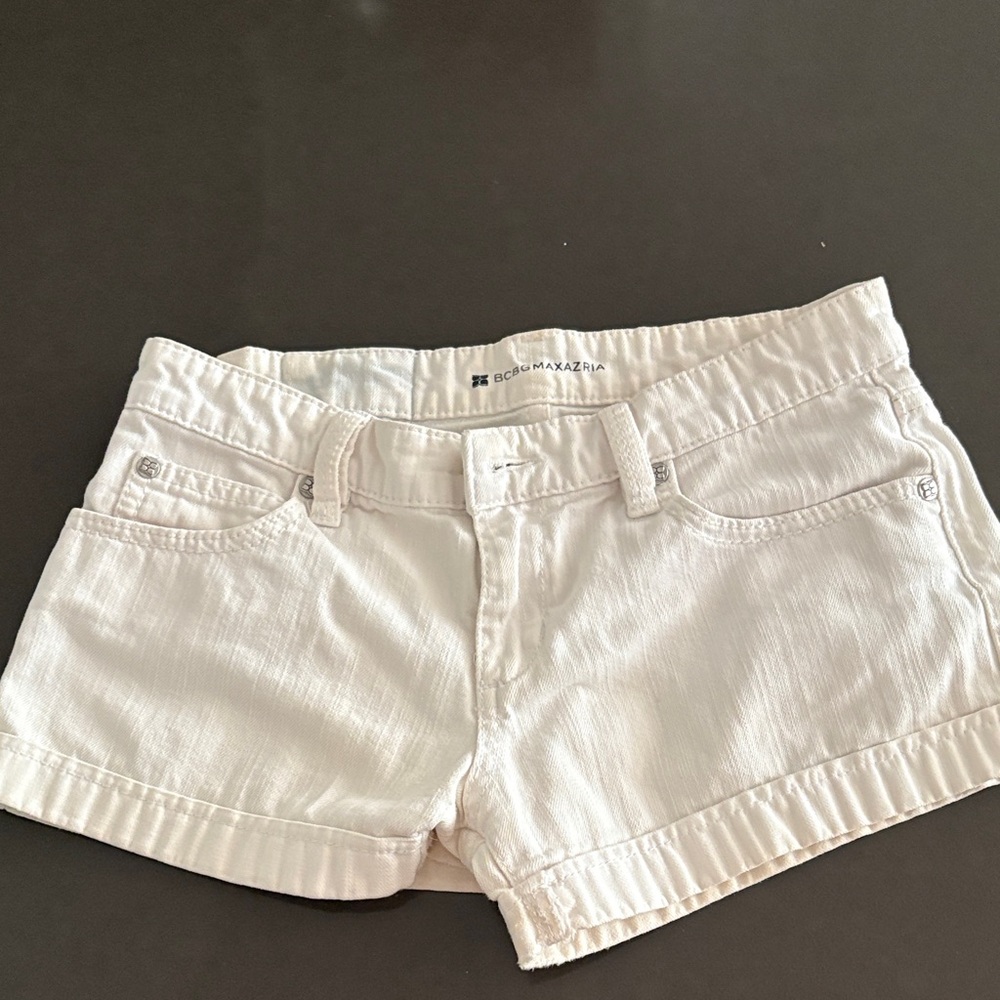 BCBGMaxAzria Women's White Jean Shorts